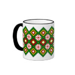 Mug 13 Green Diamonds