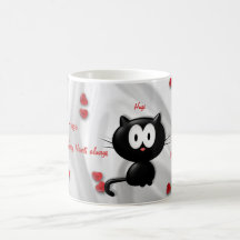 Mug, happy hearts and hugs
