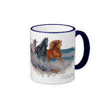 Mug, Horses in the surf II
