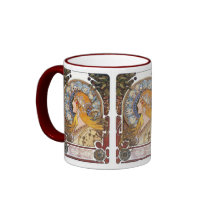 Mug: Mucha Art Nouveau -  Zodiac  - La Plume
