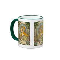 Mug: Mucha Art Nouveau -  Zodiac  - La Plume