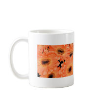 Mug, orange African daisies