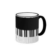 Mug - Piano Keyboard black white