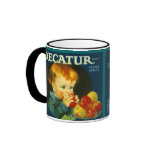 MUG ~ VINTAGE DECATUR BRAND APPLE CRATE LABEL!