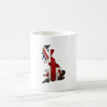 Mug with Dirty Vintage Great Britain Flag on Map