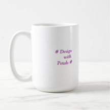 Mug with flower petal design