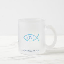 Mug with Scripture - 1 Corinthians 13, 4-8a