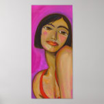 Mujer en Rojo by Maria Sanchez Posters