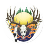 mule deer skull stickers