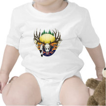 Mule Deer skull Tee Shirt