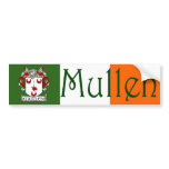 Mullen Coat of Arms Flag Bumper Sticker bumper stickers
