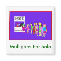 Mulligan Golf Cartoon Magnet