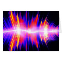 Mullticolored Abstract Audio Waveform Greeting Card