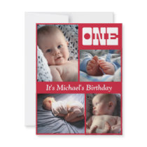 Multi Annual Red One Birthday Frame
