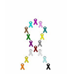 Multi-cancer ribbons t-shirts