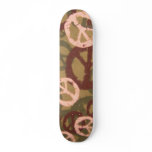 Multi Colors Peace Signs/Camo Look Skateboard