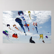 Multi Colour Kites Painting the sky Posters