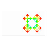 Multi-Colour Rainbow Flowers. On White. Business Cards
