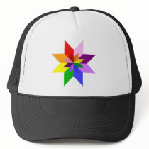 Multi-Colour Star: Eight Point: Mesh Hat