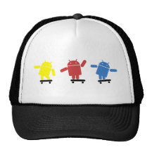 Multi Coloured Android Skateboarder Mesh Hats