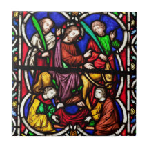 Multi Coloured Bible Scene Tile