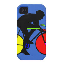Multi coloured bicycle bike t-shirt vibe iPhone 4 cover