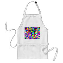 Multi-Coloured Crystalline Block Pattern Apron