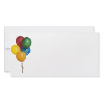 Multi Coloured Party Balloons Photo Card
