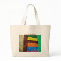 Multi-coloured Quilt Block, I Love Quilting bags
