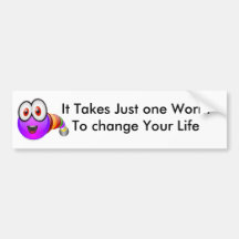 Multi coloured Worm Bumper Stickers