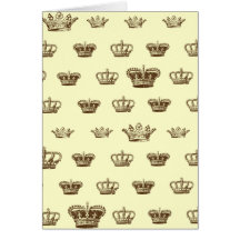 Multi Crown design - choose bkgd colour Greeting Cards