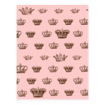 Multi Crown design - choose bkgd colour Post Cards
