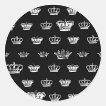 Multi Crown design - choose bkgd colour Stickers