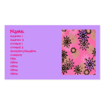 Multi-Floral-Funky Era Look Business Cards