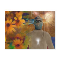 Multi image abstract post card