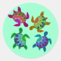 Multi Painted Turtles Stickers