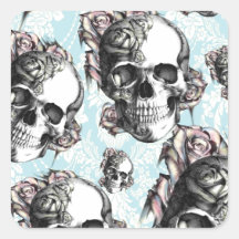 Multi skull and roses.  Don't be Blue. Sticker