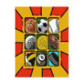 Multi-Sports Abstract Postcards