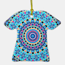 Multi Spots No. 1 Blue Kaleidoscope Christmas Ornament