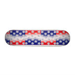 Multi White Star Red, White and Blue Skateboard