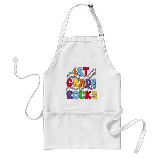 Multicolor 1st Grade Rocks Tshirts and Gifts Apron