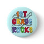 Multicolor 1st Grade Rocks Tshirts and Gifts buttons