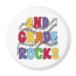 Multicolor 2nd Grade Rocks Fridge Magnet