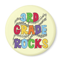 Multicolor 3rd Grade Rocks Tshirts and Gifts Magnet