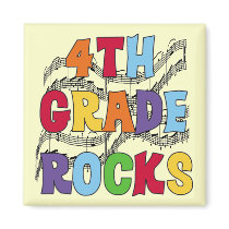 Multicolor 4th Grade Rocks Tshirts and Gifts Refrigerator Magnet