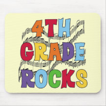 Multicolor 4th Grade Rocks Tshirts and Gifts Mouse Mats