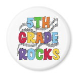 Multicolor 5th Grade Rocks magnets