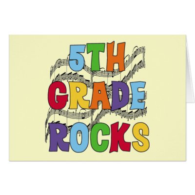 Multicolor 5th Grade Rocks T shirts and Gifts Card by school_teacher