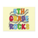 Multicolor 5th Grade Rocks T shirts and Gifts postcards