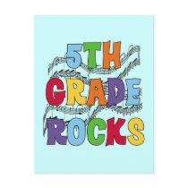 Multicolor 5th Grade Rocks T shirts and Gifts Post Cards